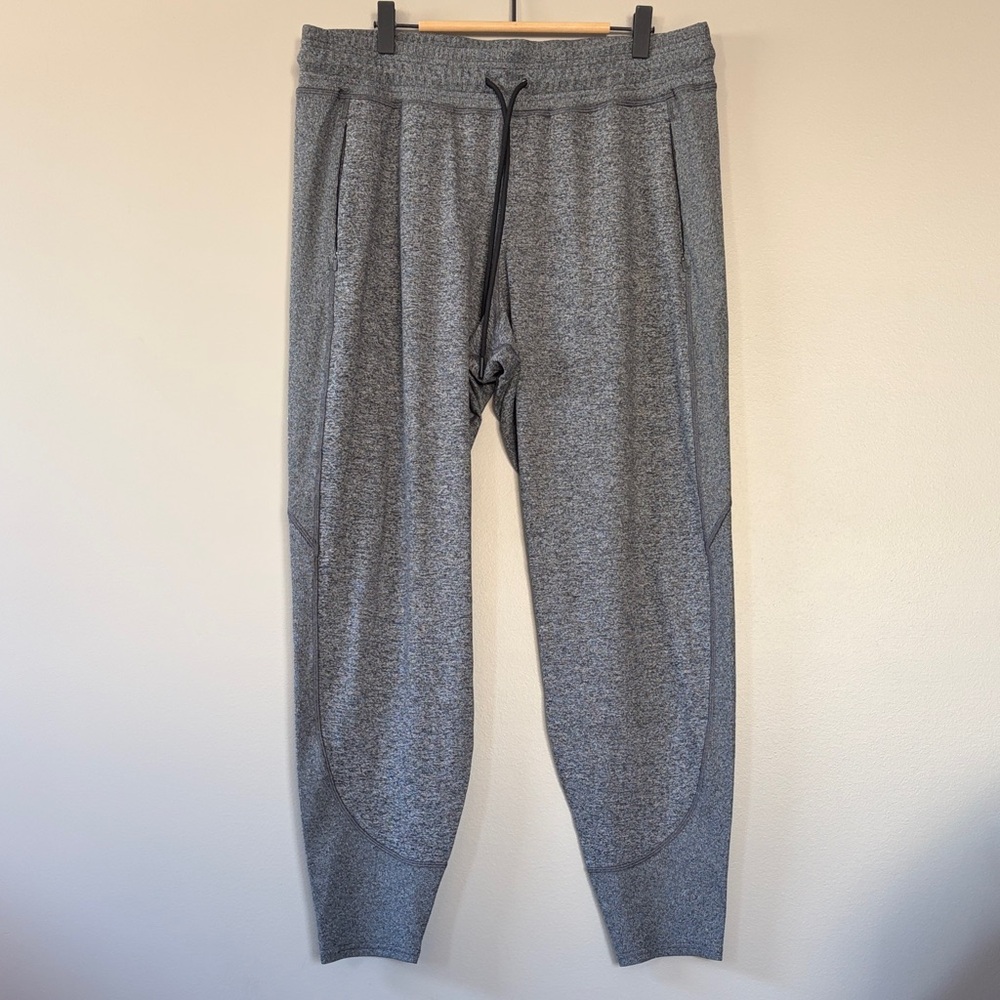 Athleta Uptempo Jogger Size Large Heathered Black Gray Grey